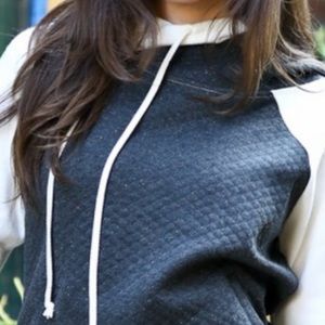 Quilted Charcoal Hoodie